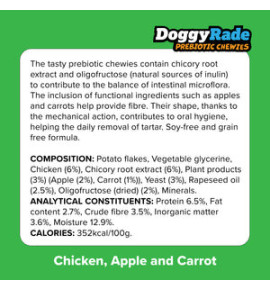DoggyRade Prebiotic Superfood Chewies chicken, apple & carrot