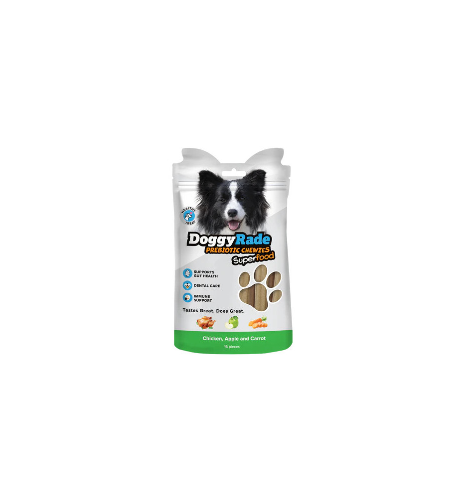 DoggyRade Prebiotic Superfood Chewies chicken, apple & carrot